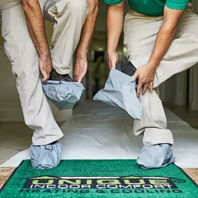 We always wear booties in your home, and take pride in leaving everything cleaner than we found it!