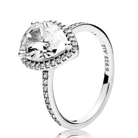 Pandora Sparkling Teardrop Ring – Elisa Ilana