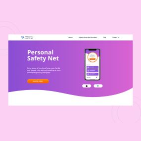 Personal Safety Net app website  - Web design services from Vinnove