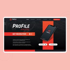 ProFile Athletes recruiting app landing page in Houston - Web Design