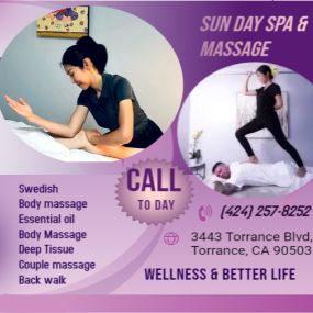 Massage techniques are commonly applied with hands, fingers, 
elbows, knees, forearms, feet, or a device. 
The purpose of massage is generally for the treatment of 
body stress or pain.