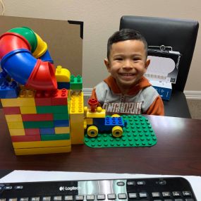 Last day of the year. I decided to bring my mini-me to the office. He ended up turning the office to his own Legoland.