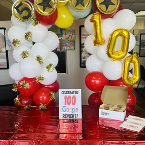 Celebrating 100 reviews on Google!