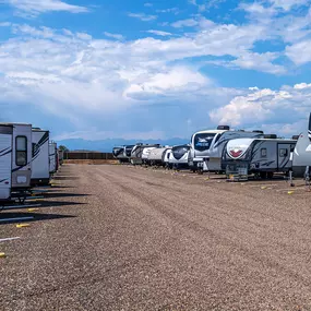 Car storage with views of the Front Range