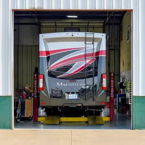 RV service company south of E 14 Mile Road at Van Dyke Avenue