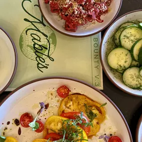 Table spread at Mable's in Marshall California