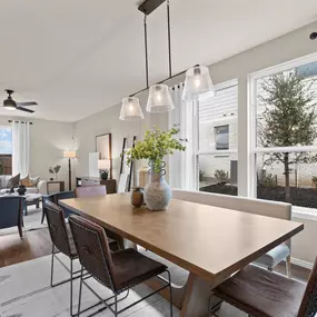 Spacious dining area in the Mesilla model home in Corley Farms by Centex.