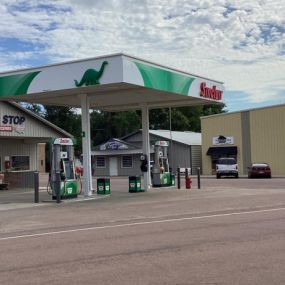 Sinclair Gas Station fueling island.