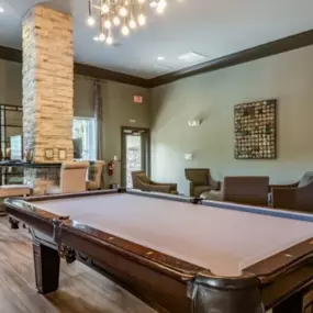 Game room with pool table