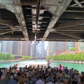 Cruise along the famous Chicago Riverwalk.