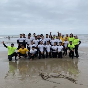 Ventura surf school students