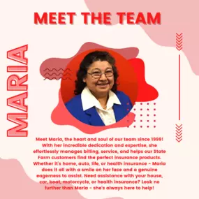 Thank you Maria for all you do. Call Maria today for a free home insurance quote!