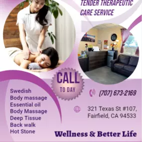 As Licensed massage professionals, my intention is to provide quality care, 
inspire others toward better health, and utilize my training and experience 
in therapeutic bodywork to put your mind and body at ease.