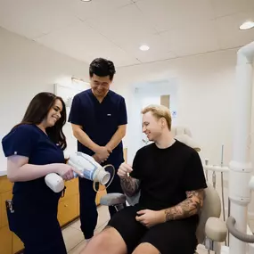 Dentist with a patient.