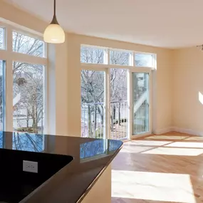 Living room with large windows