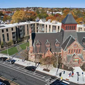 Aerial view of the property