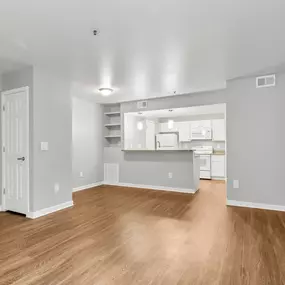 Living Room with Kitchen View