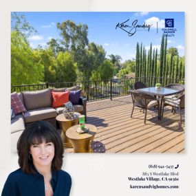 Karen Sandvig is a real estate agent located in Westlake Village.   If you are looking to sell your home and need a knowledgable realtor call today 818-941-7437. Karen Sandvig Coldwell Banker Westlake Village