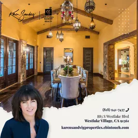 Karen Sandvig is a Westlake Village resident and professional real estate agent. She provides local residents with the services they need to buy or sell their home in Westlake Village CA 91361.  Call today 818-941-7437