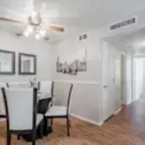 Light and bright open dining room