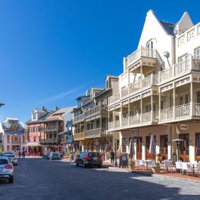 Rosemary Beach is known for its charming architecture, boutique shopping, and pedestrian-friendly community atmosphere