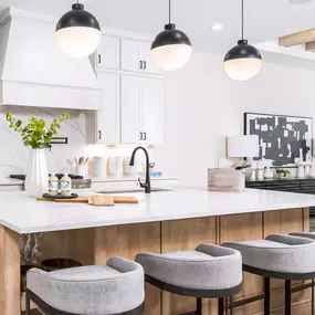 Gourmet kitchen with extra counter space for entertaining