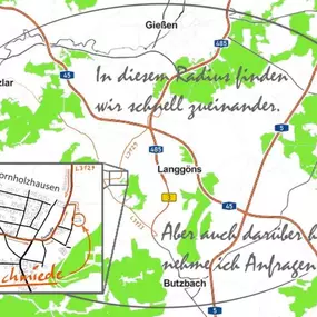 Weg zur Felsenschmiede: In den Bachgärten 2, 35428 Langgöns