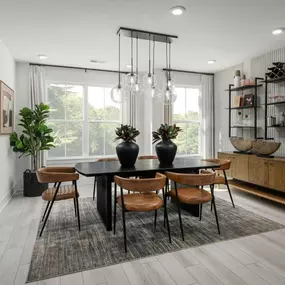 Casual dining space with an abundance of natural light