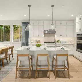 Kinney kitchen shown with optional double-stacked upper cabinets