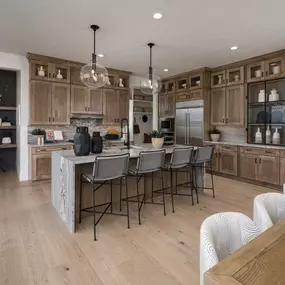 Spacious kitchen with large center island