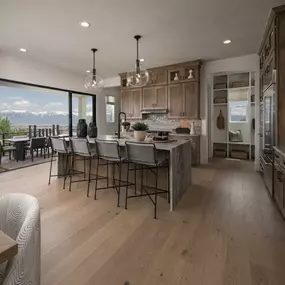 Spacious kitchen leading to luxury outdoor living space