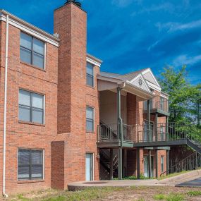 brick building exterior at beacon hills apartments