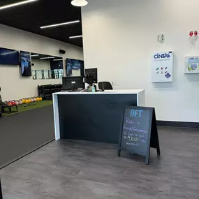 Front desk area for members to get checked in and signed up.