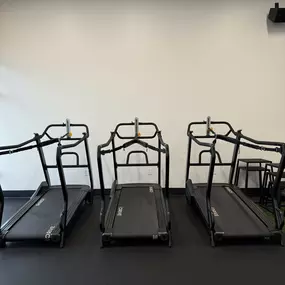 3 S-Drive treadmills that also can used for sled pushes.