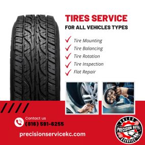 Tires & Wheels
Precision Tire Repair Services in Kansas City: Expert Care for Every Vehicle.
For comprehensive tire care and repair services in Kansas City, choose Precision Service KC, where quality meets affordability. Your vehicle’s safety is paramount to us. Our one-stop auto repairs shop attends to tire service, installation, and other essential vehicle maintenance.