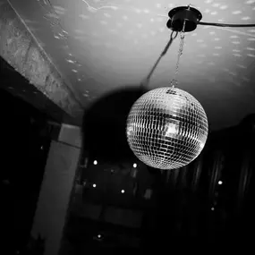 Disco ball in action at Wallflower vinyl and cocktail bar