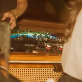 DJ playing vinyl records