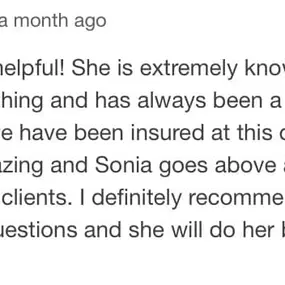 Great job, Sonia! Only 5 star treatment for our customers. Call for a quote today!