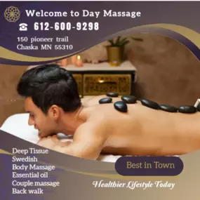 The full body massage targets all the major areas of the body that are most subject to strain and
discomfort including the neck, back, arms, legs, and feet. 
If you need an area of the body that you feel needs extra consideration, 
such as an extra sore neck or back, feel free to make your massage therapist aware and
they will be more than willing to accommodate you.