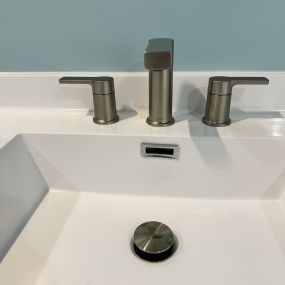 Bathroom Faucet install with Moen wide spread.