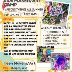 Art Camp all summer