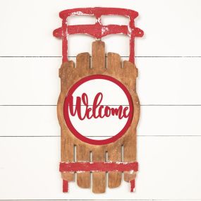 Large DIY Antique Sled Decor