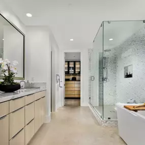 Spa-like primary bathroom