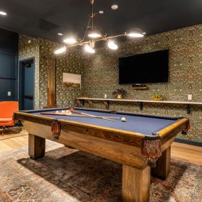 Game room with pool table