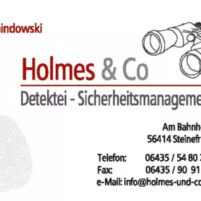 Bild von Detektei Holmes-und-Co Detektei- Ermittlungsbüro- Sicherheitsmanagament IT Forensik für Privat & Wirtschaft.