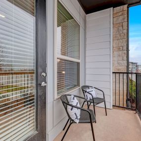 Ascend at Pioneer Hill - Balcony View With Chairs And Table