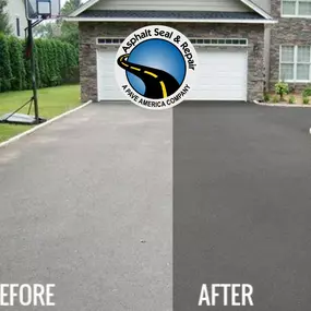 Seal coated Driveway Before & After