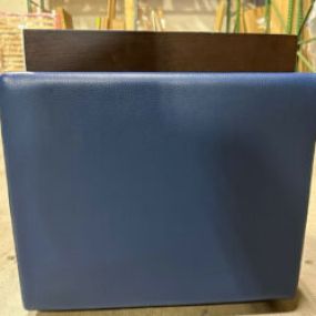 American Leather Blue Ottoman