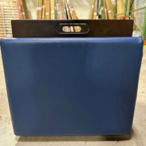 American Leather Blue Ottoman