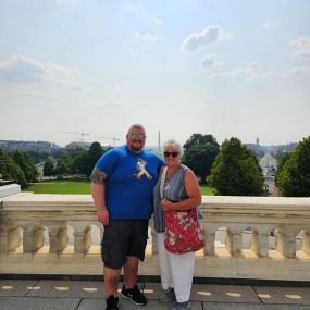 Employee spotlight! Erik our Office Manager enjoying, well deserved, time off a couple weeks ago with his Mom in D.C.